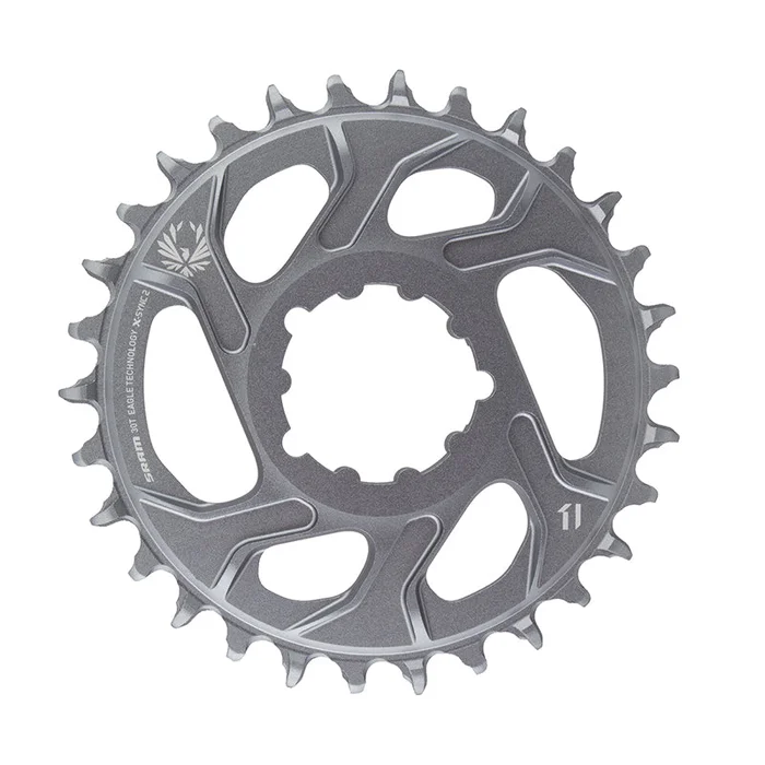 SRAM X-Sync 2 Eagle Direct Mount Chainring – 30 Tooth 3mm Boost Offset 12-Speed Polar Grey