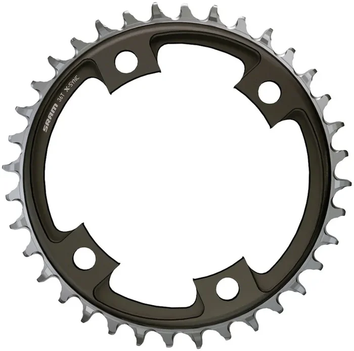 SRAM X-Sync Road Chainring 46t 107 BCD 4-Bolt 1×12-Speed Aluminum Blast Black