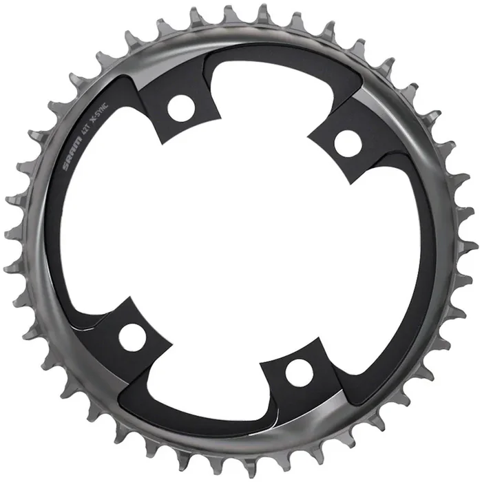 SRAM X-Sync Road Chainring 46t 107 BCD 4-Bolt 1×12-Speed Aluminum Polar Gray