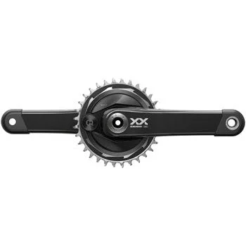SRAM XX Eagle T-Type AXS Power Meter Wide Bicycle Crankset – 175mm, 12-Spd, 32t Chainring, DM Thread Mount, PM Spider, DUB Spindle Interface, Blk