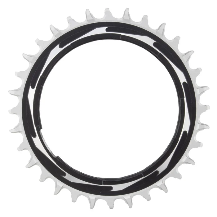 SRAM XX SL Eagle T-Type Thread Mount Chainring – 32t 12-Speed Thread Mount For XX SL PM Spider 3mm Offset Aluminum BLK/Silver