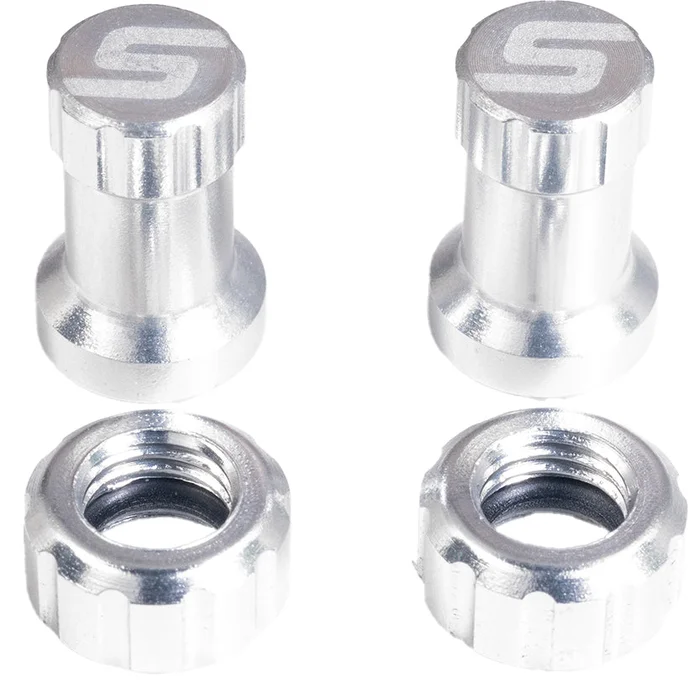 Stans No Tubes Stans Tubeless Valve Stem Cap Color Kit – Silver Pair