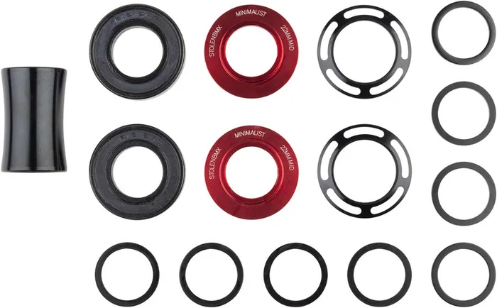 Stolen Minimalist Bottom Bracket – Mid 22mm Red