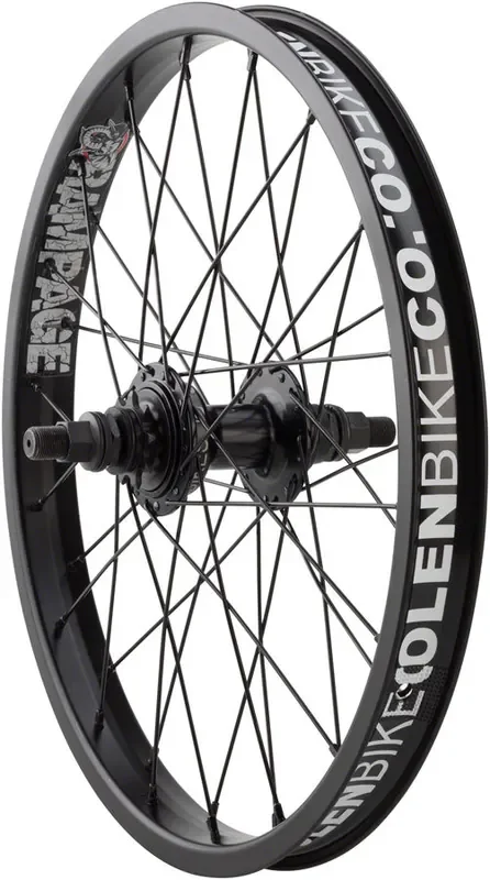 Stolen Rampage Alloy Rear Wheel 18in 14x110mm Rim Brake Cassette Clincher Blk