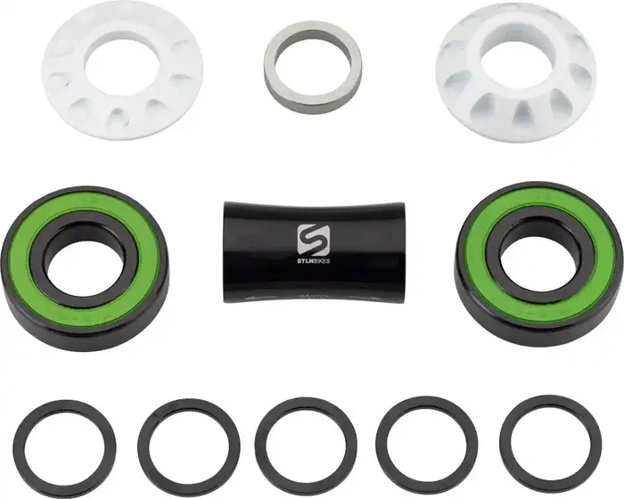 Stolen Revolver Cartridge Bearing Mid Bottom Bracket White 19mm Spindle Cranks