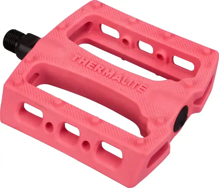 Stolen Thermalite Platform Pedals 9/16″ Nylon Composite 24 Molded Pins Neon Pink