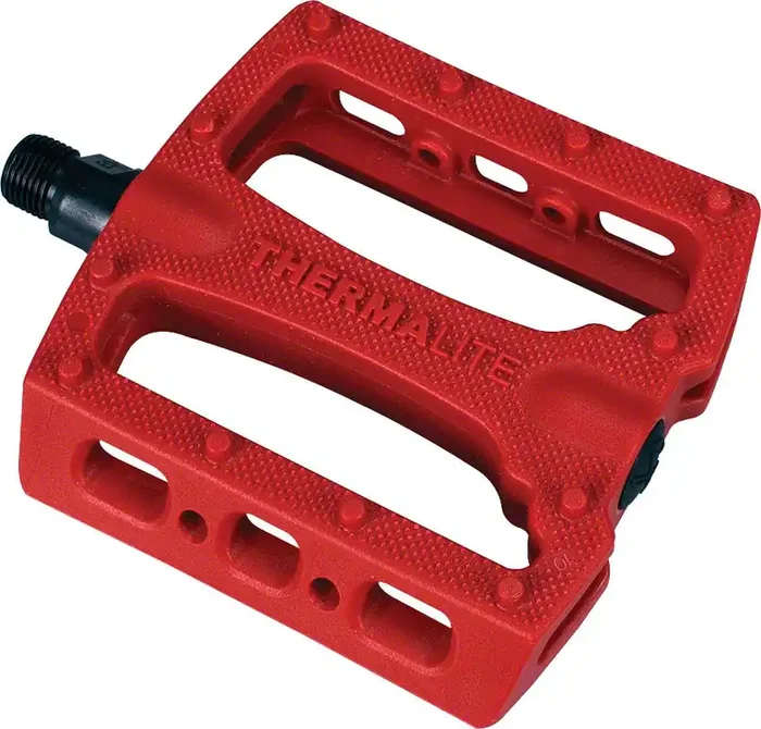 Stolen Thermalite Platform Pedals 9/16″ Nylon Composite Body 24 Molded Pins Red