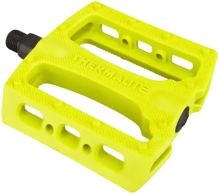 Stolen Thermalite Platform Pedals 9/16″ Nylon Composite Molded Pins Neon Yellow