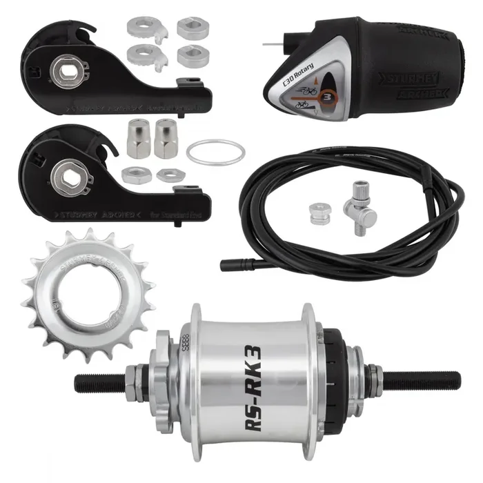 Sturmey Archer RSRK3 3sp Hub Kit RR 36H Sil 3s Int