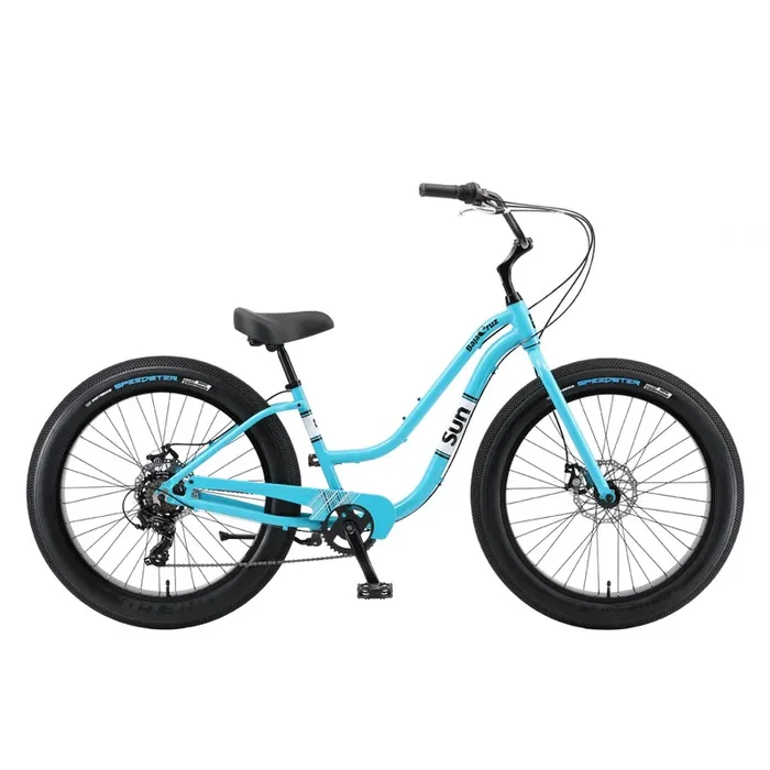 Sun Bicycles Baja Cruz 7-Speed Step-Thru Bikes — Aluminum Alloy Frame, Cruiser Style, 26″ Wheels, Disc Brakes, Comfortable & Durable for Leisure Riding