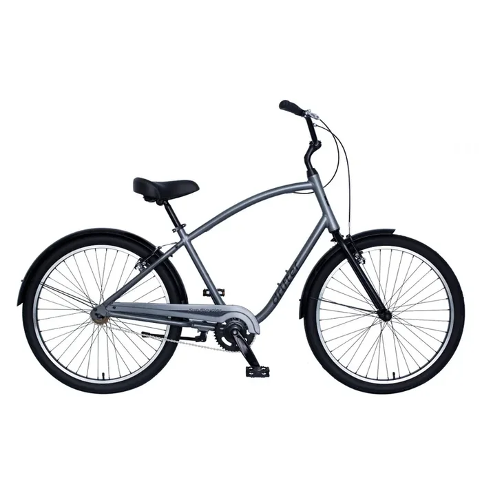 Sun Bicycles Drifter 1 Step-Over 19in Alloy Cruiser Bike – Lightweight, Single-Speed, Foot-Forward Design, Full Fenders, Stylish Commuter & City Bike