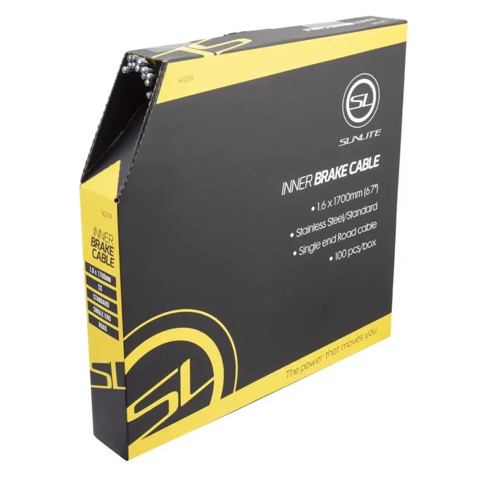 Sunlite Brake Cables Road 1700mm 1.6mm Silver SS