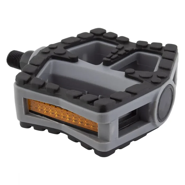 Sunlite Cruiser 990 Pedals 1/2″ Composite Body Rubber Surface Grip Gray/Black