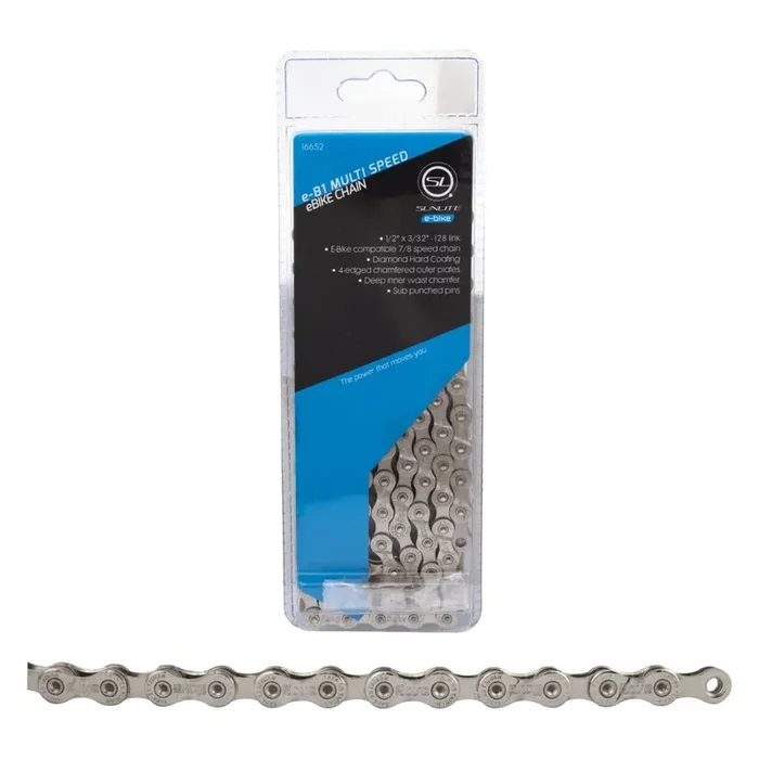 Sunlite e81 5/6/7/8 Spd 128 Links 1/2×3/32 Diamond Hard Coating Steel