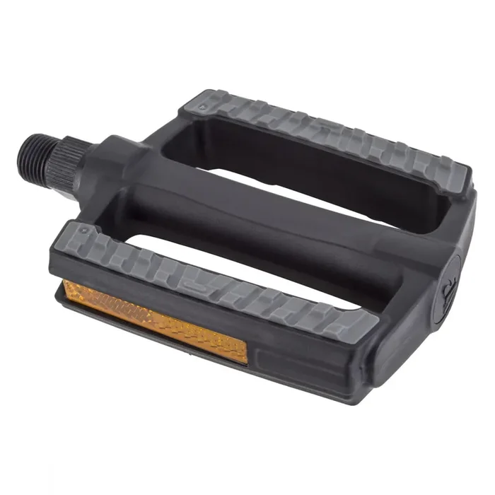 Sunlite Hawthorne Pedals 9/16″ Nylon Mold Body Rubber Tread Surface Black/Grey
