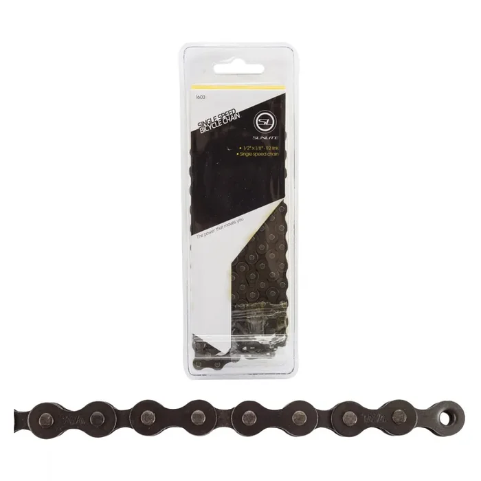 Sunlite SCN-SS Single Speed 112 Links 1/2×1/8 Black Steel