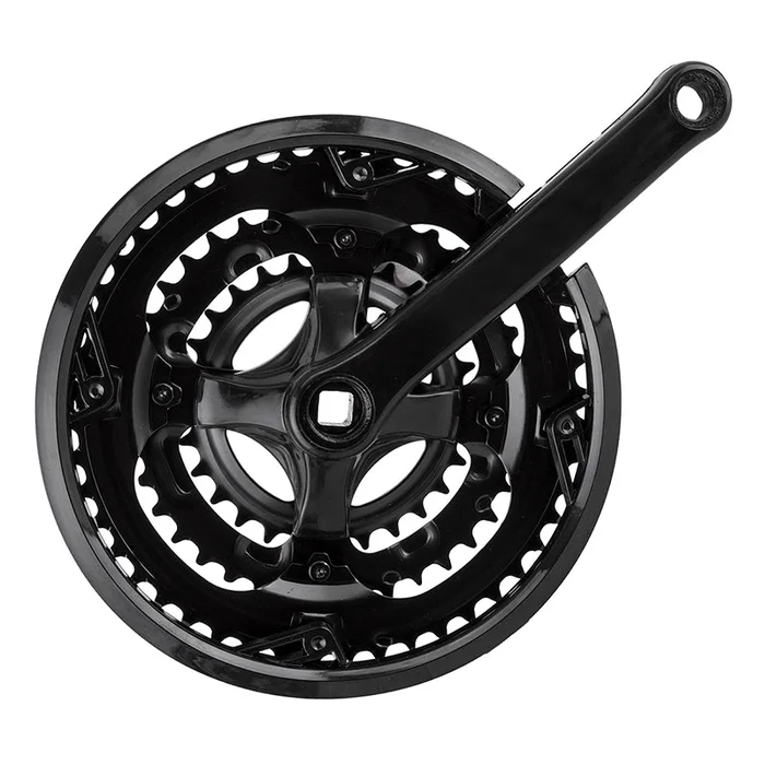 Sunlite Steel Triple 170×48/38/28 120 SQR JIS crankset black