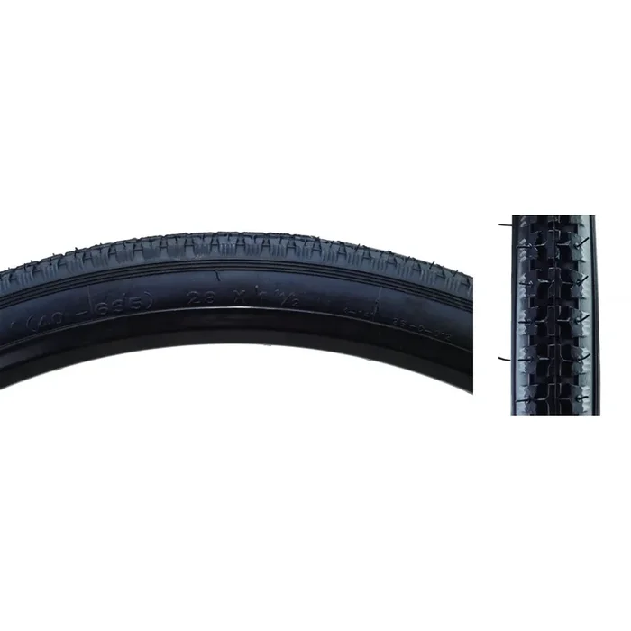 Sunlite Street 28 x 11/2 Clincher Wire 50 Black/Black Reflective BMX Bike Tire