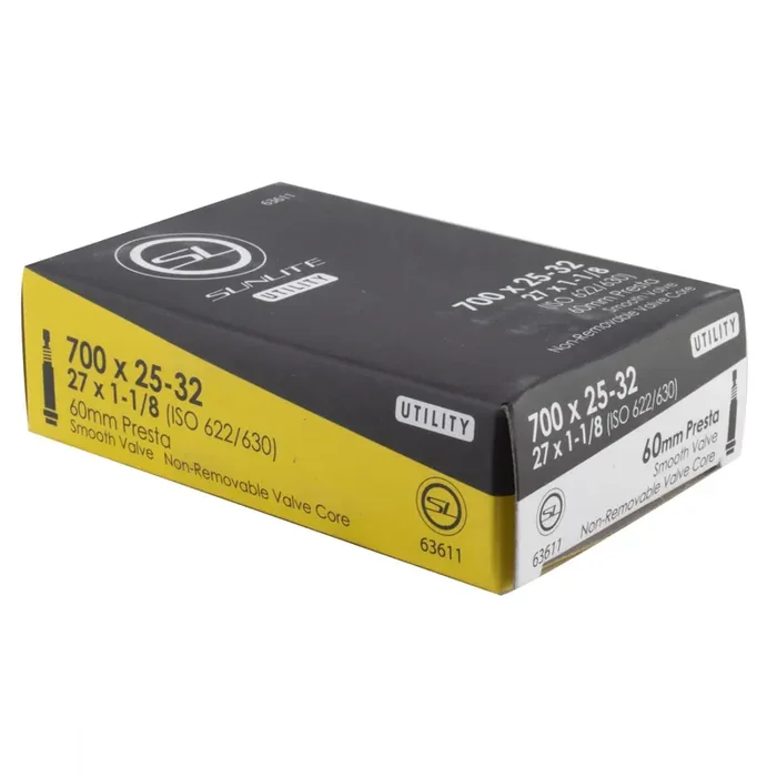 Sunlite Utili-T Standard Presta Valve Tubes 700×25-32 (27×1-1/8) PV 60mm 0d