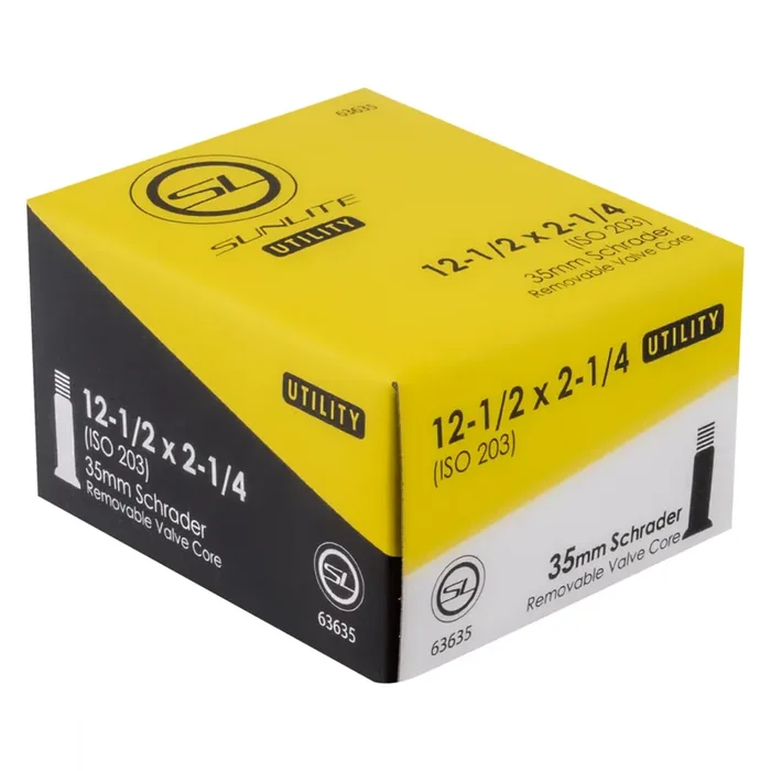 Sunlite Utili-T Standard Schrader Valve Tubes 12-1/2×2-1/4 SV 35mm 0d