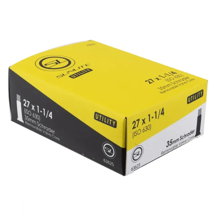 Sunlite Utili-T Standard Schrader Valve Tubes 27×1-1/4 SV 35mm 0d