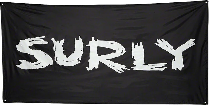 Surly Banner: Black 36 x 72″