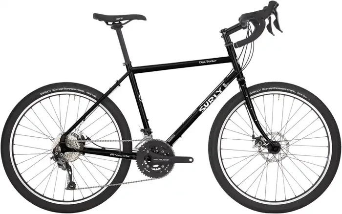 Surly Disc Trucker Bike – 700c, Steel, Hi-Viz Black, 58cm