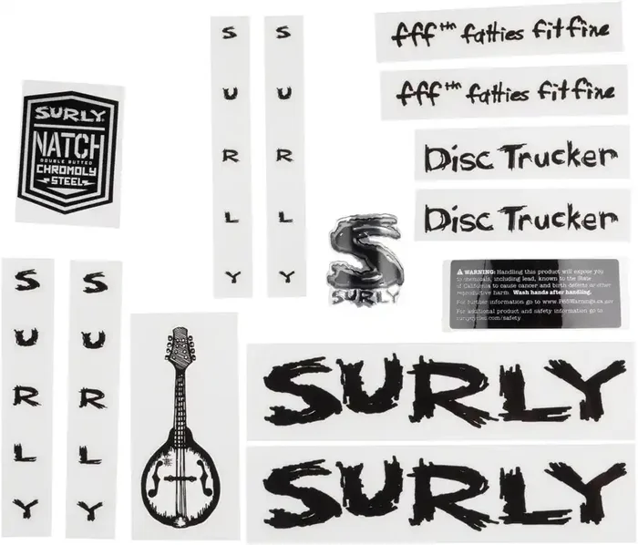 Surly Disc Trucker Decal Set – Black