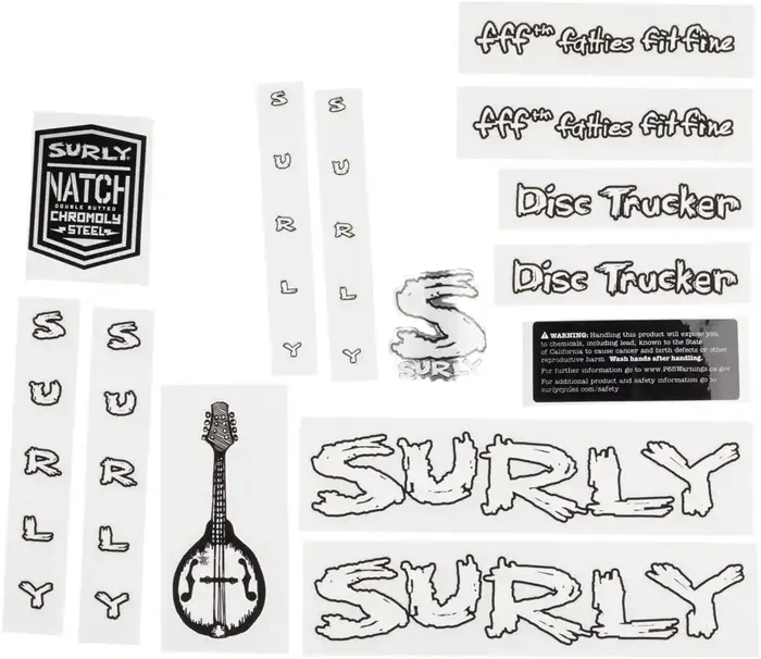 Surly Disc Trucker Decal Set – White