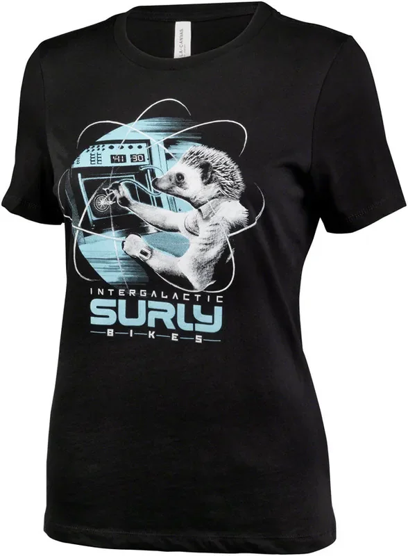 Surly Garden Pig Women‘s T-Shirt – Black/Gray/Teal, Medium