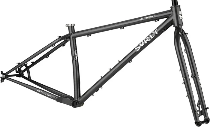 Surly Karate Monkey Frameset – 27.5″, Steel, Hi-Viz Black, X-Small