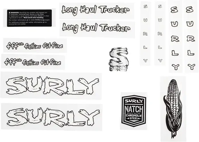 Surly Long Haul Trucker Frame Decal Set – White
