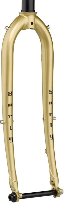 Surly Midnight Special Fork – 650b/700c, 12x100mm Thru-Axle, 1-1/8″ Straight Steerer, Steel, 50mm Offset, Fool‘s Gold