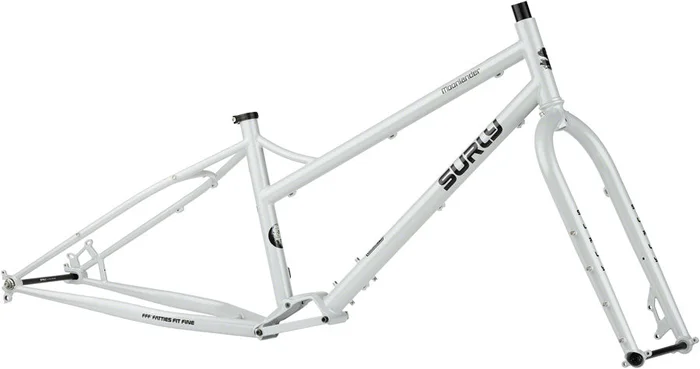 Surly Moonlander Fat Tire Bike Frameset – 24″ Steel Lunar Dust Gray Small