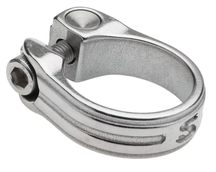 Surly Stainless Seatpost Clamp – 33.1mm, Bolt-On, Silver