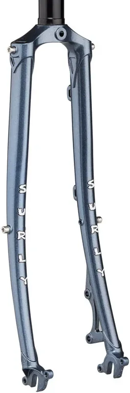 Surly Straggler Fork – 650b, QRx100mm, 1-1/8″ Straight Steerer, 380mm Axle To Crown, Steel, Cold Steel Blue