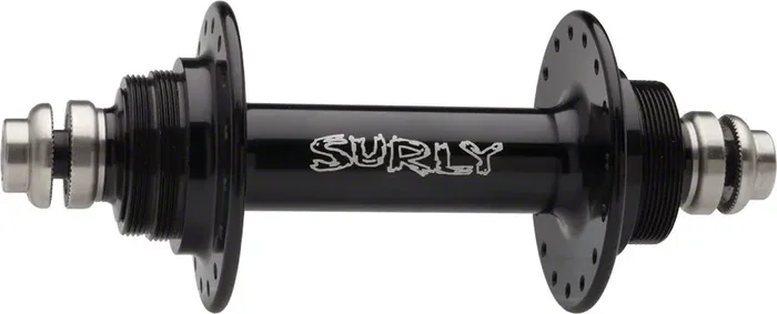 Surly Ultra New Rear Hub – Threaded x 130mm, Rim Brake, Fixed/Free, Black, 32H