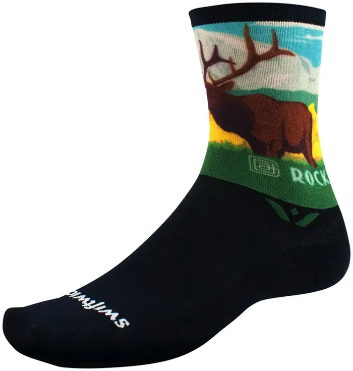 Swiftwick Vision Six Impression National Park Socks – 6″, Rocky Mountains, Medium