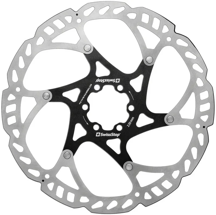 SwissStop Catalyst Pro Disc Rotor – 220mm, 6-Bolt, Silver/Black