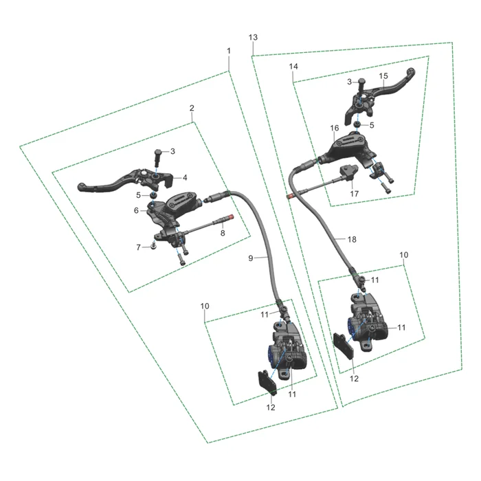 Talaria MX5 Right (Front) Complete Brake Assembly
