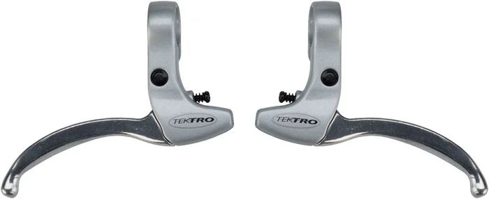 Tektro CL332RS 3-Finger Alloy Linear Pull Brake Lever Set Silver