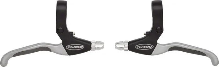 Tektro CL530-RS Linear Pull Brake Levers Black on Silver Flat Bar BMX MTB