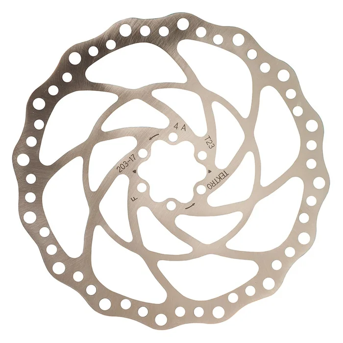 Tektro TR203-17 Disc Brake Rotor – 203mm 6-Bolt 2.3mm Thickness Silver