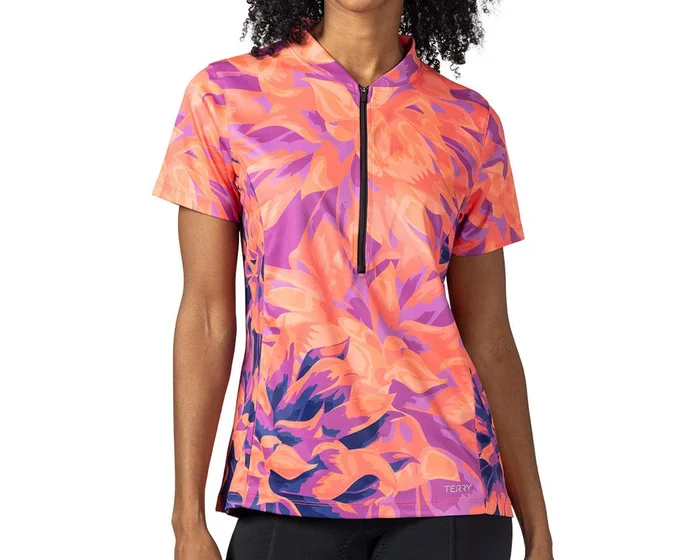 Terry Women’s Actif Short Sleeve Jersey (Chroma Coral) (L)