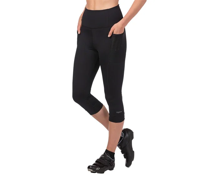 Terry Women’s Holster Hi Rise Capri (Black) (M) (w/ Chamois)