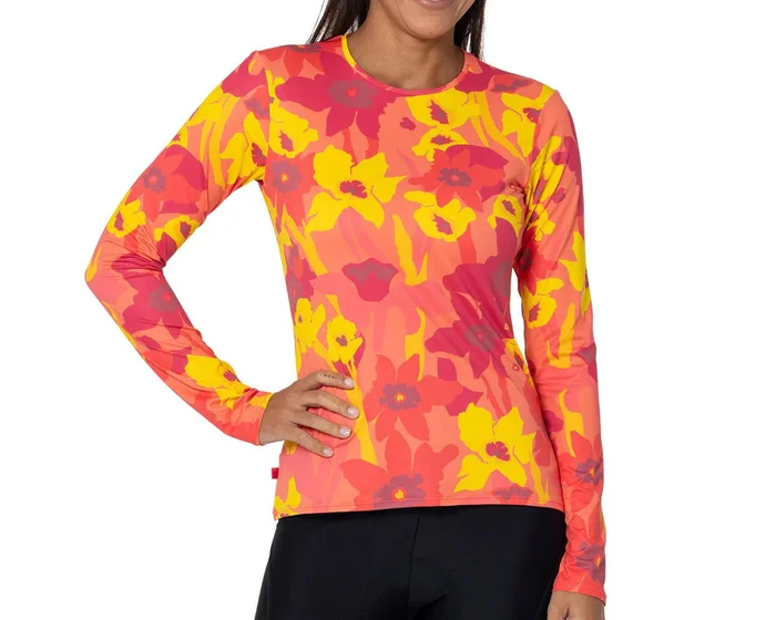 Terry Women’s Soleil Long Sleeve Top (Floral Jungle) (L)