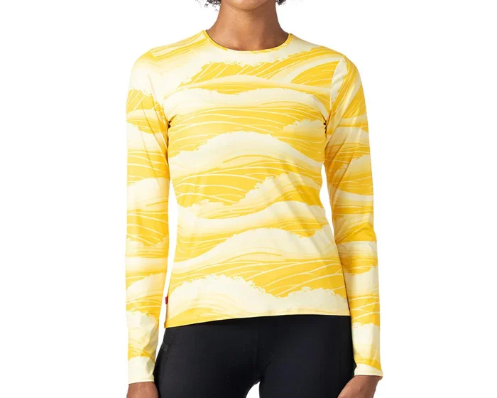 Terry Women’s Soleil Long Sleeve Top (Waveforms) (M)
