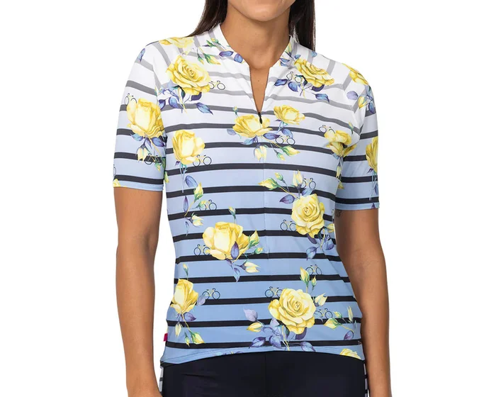 Terry Women’s Soleil Short Sleeve Jersey (French Stripe) (L)