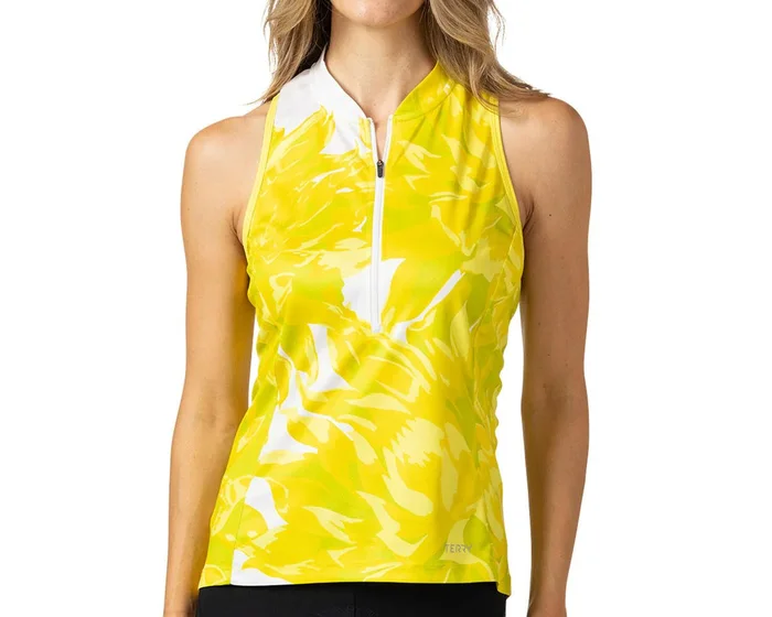 Terry Women’s Sun Goddess Sleeveless Jersey (Chartreuse) (L)