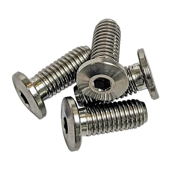 Terske Ultra-Low Head Titanium Bottle Cage Bolt, 8 pcs, Natrl
